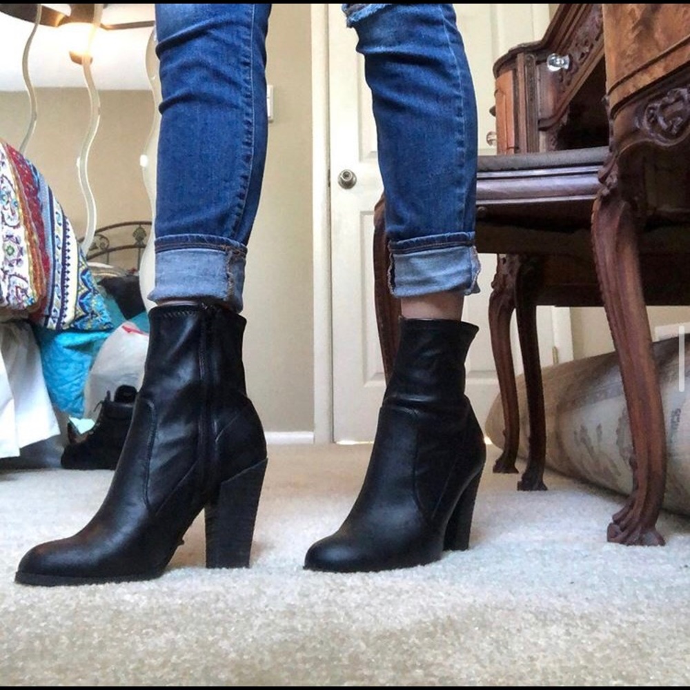 Leather booties